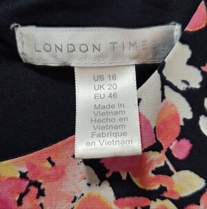 London Times Floral Sleeveless "Ankle Length" Long Dress